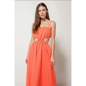 Line and Dot Skylar Tangerine Maxi  Dress Size XS